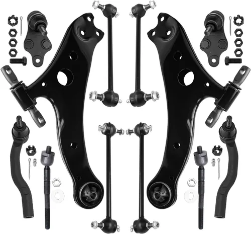 Vista 17 de Detroit Axle – 12 brazos de control superiores e inferiores delanteros con rótulas, barras de unión exteriores e interiores con topes, barras