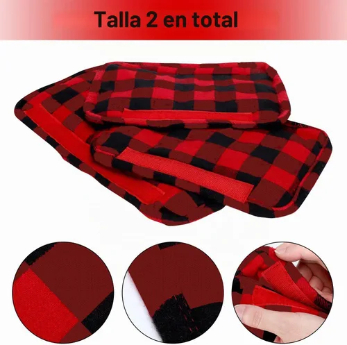 Vista 8 de Boao 6 piezas de cubiertas para manijas de puerta de refrigerador de Navidad, cubiertas gruesas de cuadros para gabinetes, cubiertas protectoras
