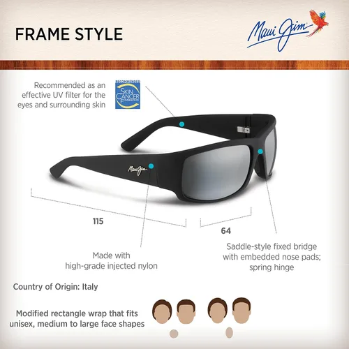 Vista 6 de Maui Jim Gafas de sol polarizadas envolventes para hombre y mujer