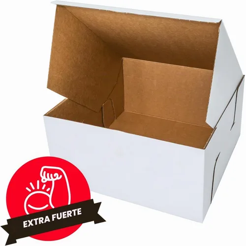 Vista 5 de Cajas de pastel de papel kraft resistentes de 14 x 14 x 6 pulgadas / 35.56 x 35.56 x 15.24