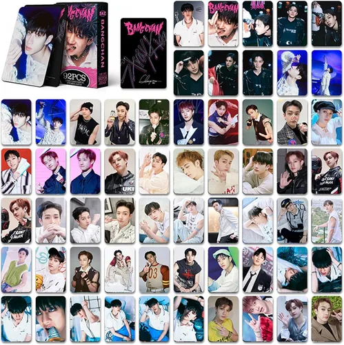 Vista 2 de KPOPBP Stray Kids Fotocards 60 PCS SKZ Rock Star Álbum Tarjetas de Fotos con 32 PCS Calcomanías Regalo Kpop Tarjetas Lomo Mercancía para Niños