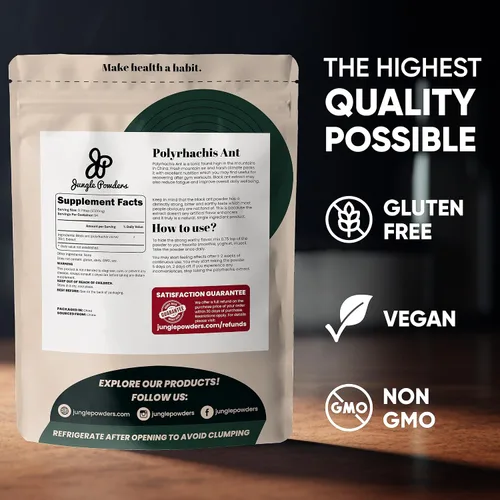 Vista 7 de Jungle Powders Paquete de polvos herbales - Polvo de Shilajit, polvo de Tongkat Ali para hombres, polvo de extracto de hormigas negras, suplemento