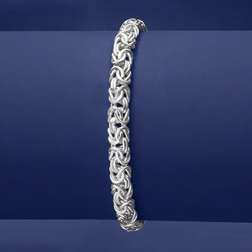 Vista 4 de Ross-Simons Sterling Silver Small Byzantine Bracelet
