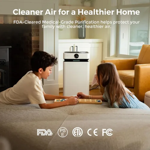 Vista 6 de Airdog Purificador de aire X8 para habitaciones grandes de hasta 4035 pies cuadrados, filtración TPA hasta 20 veces más eficaz que el HEPA, elimina