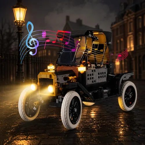 Vista 8 de Kyglaring LED Light Kit Compatible with Lego 11376 Ford Model T Building Blocks, Upgrade Remote Control Lighting Accessories for Lego 11376