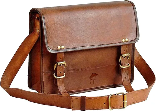 Vista 6 de 13 bolso de mensajero de cuero portátil caso oficina maletín regalo para los hombres ordenador angustiado bolso de hombro