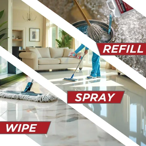 Vista 7 de Stone Pro Crystal Clean - Limpiador y sellador de superficies, concentrado de 32 onzas de galón