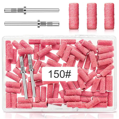 Vista 10 de [Actualización] Mini bandas de lijado de 0.122 in para taladro de uñas, grano 120, 100 bandas pequeñas para uñas acrílicas, manicura de gel