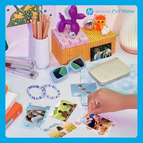 Vista 9 de HP Sprocket Select - Impresora fotográfica instantánea portátil para dispositivos Android e iOS (Eclipse) Paquete de papel Zink