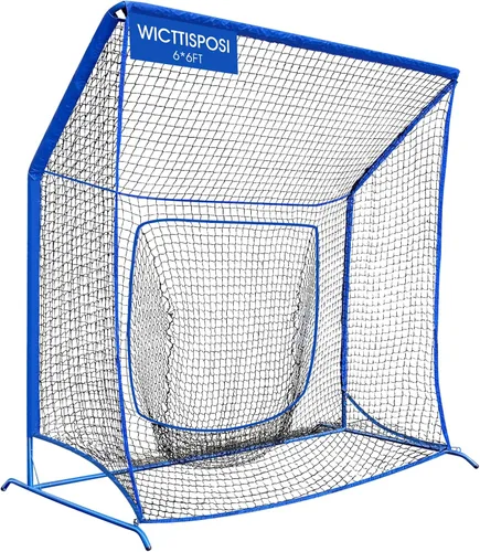 Vista 9 de Baseball Softball Net with Blocking System, Batting Cage Practice Net