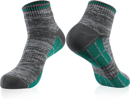 Vista 20 de RANDY SUN Waterproof Socks, Unisex Cycling/Hunting/Fishing/Running Ankle Socks 1&2 Pair 1 par de calcetines negros y grises.