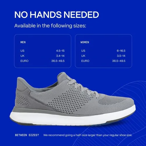 Vista 4 de Kizik Lima - Zapatos deportivos cómodos y transpirables de punto, fáciles de poner, zapatos para caminar para hombres, mujeres y ancianos, zapatos
