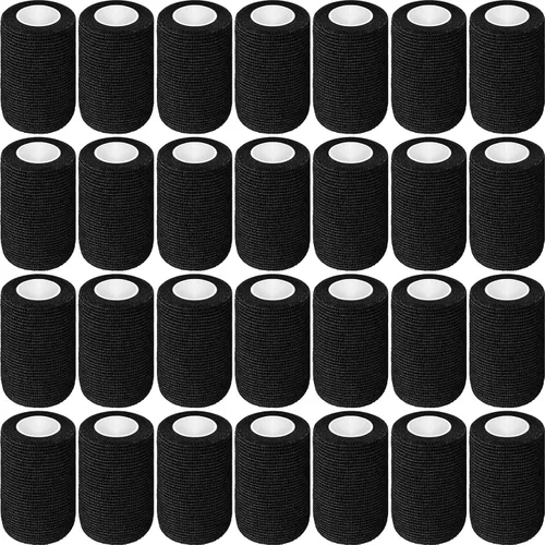 Vista 18 de Treela - Paquete de 64 vendajes autoadhesivos de 2 pulgadas x 5 yardas, colores surtidos Cohesive Flexible Wrap for Wrist Ankle Fingers