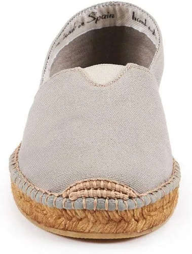 Vista 4 de Viscata Barceloneta Espadrille Canvas Women's Flat Slip On Shoes Handmade in Spain Fashionable Organic Cotton Canvas Lightweight Material with 100%