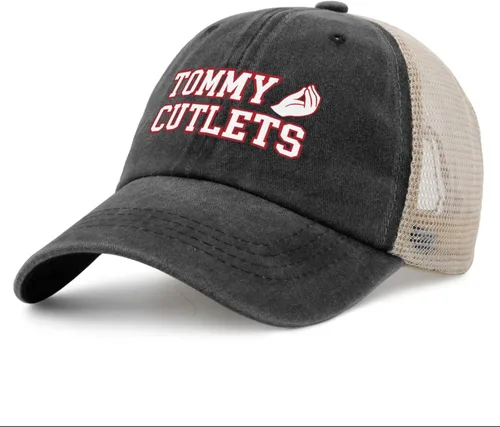 Vista 3 de Tommy Cutlets - Sombrero de camionero para mujer, divertido sombrero de malla para otoño