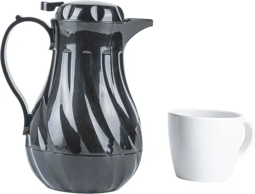 Vista 9 de Restaurantware Jarra térmica para café, paquete de 1 servidor de café aislado de plástico de 20 onzas con mango ergonómico, cafetera negra