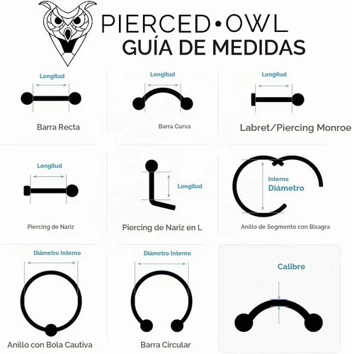 Vista 9 de Pierced Owl - G23 Implant Grade Solid Titanium Internally Threaded Barbells, Sold as a Pair