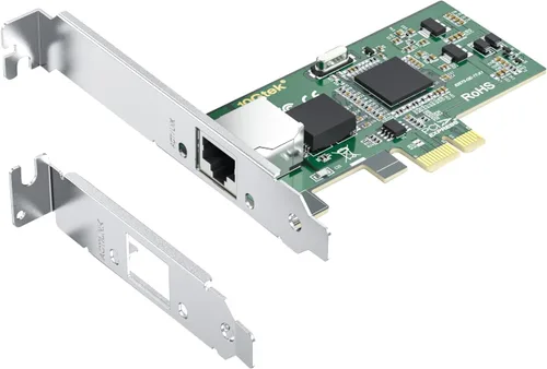 Vista 9 de 10Gtek Mini PCIe 1G Ethernet Tarjeta de Red (Intel I210AT), con luz LED, longitud de cable de 30 cm, puerto único RJ45, interfaz Mini Pice,