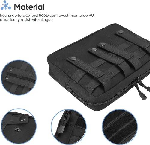 Vista 3 de ProCase Bolsa táctica Molle de administración, bolsa militar MOLLE horizontal multiusos utilidad gadget engranaje bolsa de herramientas
