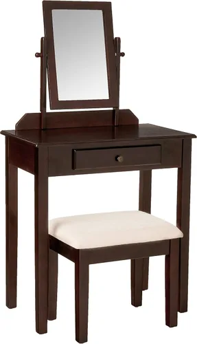 Vista 5 de Mueble tocador Frenchi Home Furnishing, Cereza, Blanco