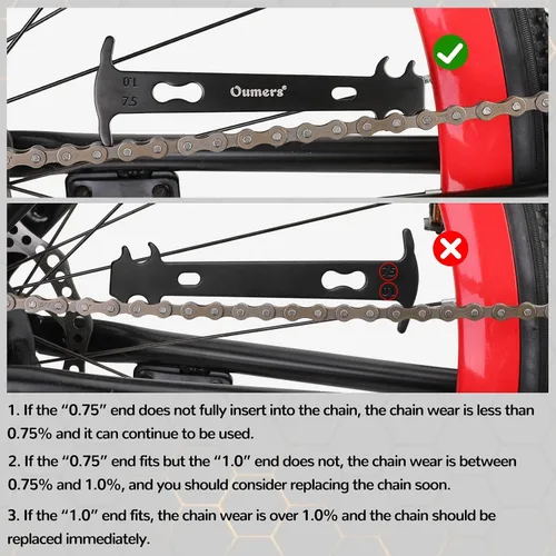Vista 6 de Conjunto de herramientas de reparación de cadena de bicicleta Oumers, herramienta de rotura de cadena de bicicleta, alicates de eslabón maestro