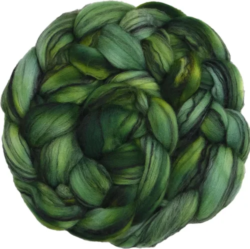 Vista 30 de Teñido a mano Superfino Merino Tencel Roving para hilar y fieltro. Albaricoque 1oz