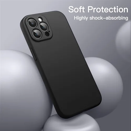 Vista 5 de JETech Funda magnética de silicona para iPhone 12 Pro Max de 6.7 pulgadas, compatible con MagSafe, cubierta de teléfono con protección completa