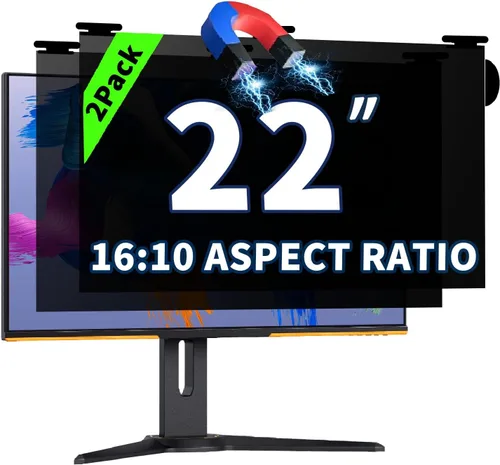 Vista 14 de Pantalla de privacidad magnética colgante de 21.5 pulgadas para monitor de pantalla ancha de 16:9, pantalla de privacidad extraíble, antirreflejos