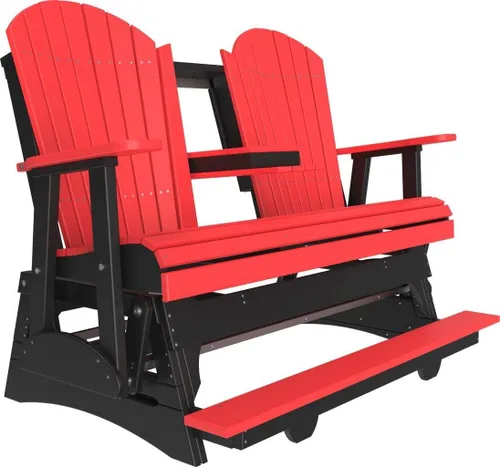 Vista 14 de LuxCraft Adirondack Balcony Glider - 5 pies con consola desplegable (Aruba en negro)