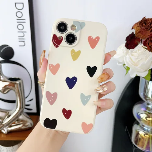 Vista 12 de Funda protectora para iPhone 12 para mujeres y niñas, diseño lindo de silicona suave, protección de cámara con forma de corazón, para iPhone 12