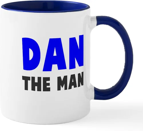 Vista 7 de CafePress Dan The Man Mugs - Taza de café de cerámica de 11 oz (11.0 fl oz)