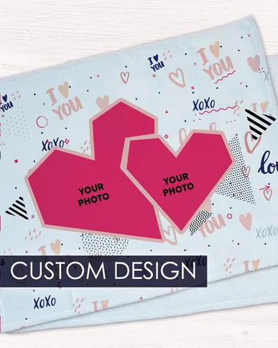 Vista 11 de Manta personalizada – 30x40 pulgadas de forro polar Minky personalizado diseño de texto con foto con logotipo, nombre de regalo, para mujeres