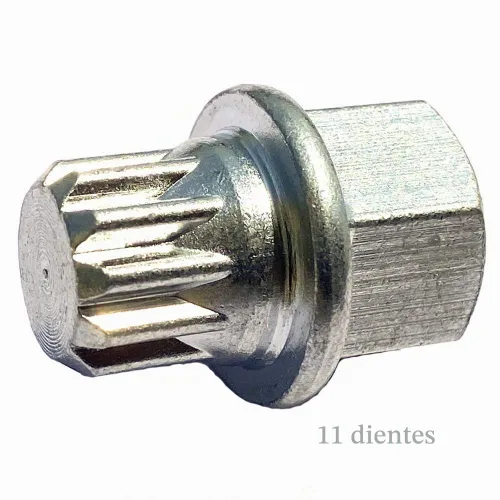 Vista 7 de Adaptador antirrobo de llave de tuerca de bloqueo de rueda de 11 estrías 8D0601139F001 compatible con ABC 11 dientes (puntiagudos) 1997-2007 VW