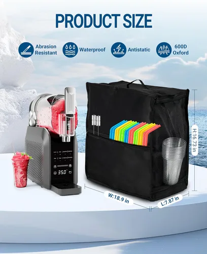 Vista 2 de Cubierta antipolvo para máquina de granizado, bolsa de transporte, resistente al calor, impermeable y a prueba de polvo, material de nailon 600D