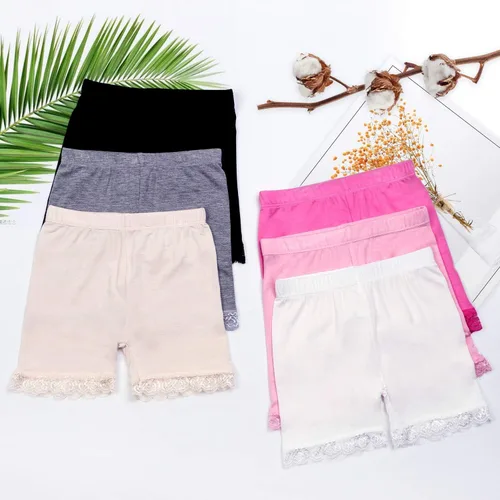 Vista 6 de BOOPH Ropa interior corta de encaje para niñas, ropa interior para jugar o ropa