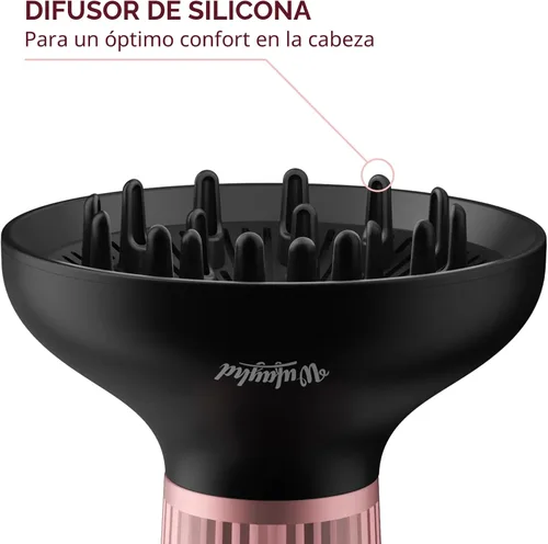 Vista 9 de WUFAYHD Secador de pelo difusor para cabello rizado: Difusor profesional 2 en 1 y secadores de pelo con tecnología iónica y cerámica para cabello