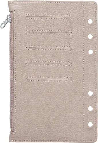 Vista 5 de Moterm Flyleaf con cremallera para organizador personal, con ranuras para tarjetas (péble-negro)