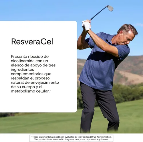 Vista 3 de THORNE - ResveraCel - Ribósido de nicotinamida con fitosoma de quercetina y resveratrol - Apoya el envejecimiento saludable, la metilación