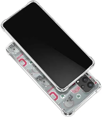 Vista 3 de Skinit Funda transparente compatible con Galaxy A32 5G - Diseño de patrón oficial de la Universidad Estatal de Ohio Gris - UNIOHS03