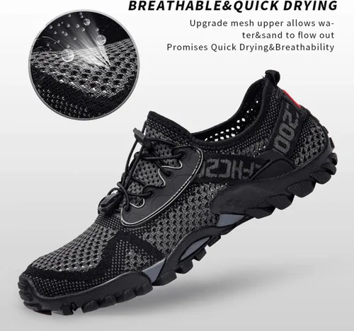 Vista 2 de SOBASO Zapatos de agua para mujer, secado rápido, senderismo, natación, playa, río, zapatos para pesca, deportes acuáticos, buceo, vela, viajes