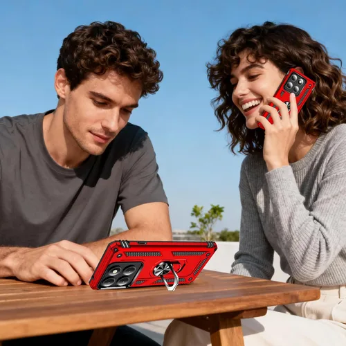 Vista 7 de HNHYGETE Funda para Motorola Edge 2025 con protector de pantalla: soporte giratorio de grado 360° (antideslizante) protección contra caídas y golpes