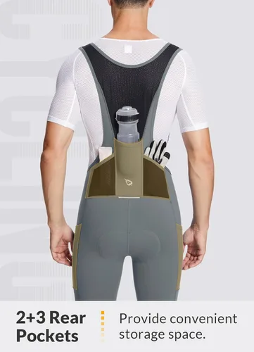 Vista 3 de BALEAF Pantalones de ciclismo de invierno para hombre, con acolchado 4D, térmicas, resistentes al agua, para ciclismo, para clima frío, bolsillos
