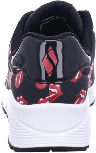 Vista 4 de Skechers Zapatos deportivos X Uno Rolling Stones NegroRojo para mujer