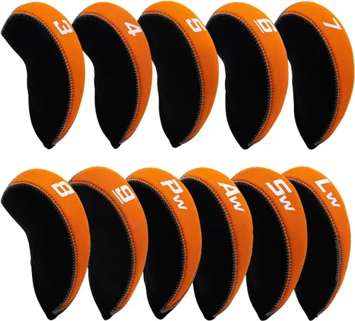 Vista 12 de Fundas de Hierro de Golf para Palos de Golf Juego de Fundas de Hierro de Golf de Neopreno 11pcs/10pcs Fundas para Cabezas de Hierro de Golf Fundas