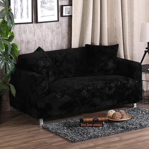 Vista 9 de Konsilsa Funda de sofá de felpa de lujo, funda elástica súper suave y gruesa para sofá, funda lavable, protector de muebles para sofá de 1234 plazas