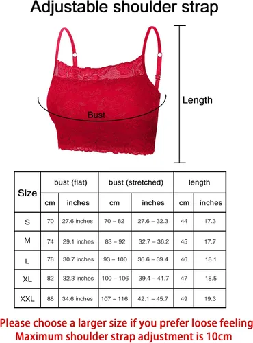 Vista 3 de 4 piezas de encaje elástico para mujer, media camisola de encaje transpirable para mujeres y niñas