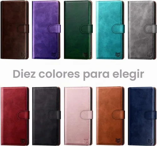 Vista 3 de SUANPOT Funda de piel tipo cartera para Samsung Galaxy S20 de 6.2 pulgadas (no S20+/S20 Ultra) con bloqueo RFID, tarjetero de crédito, funda