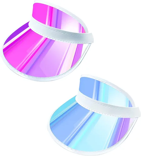 Vista 4 de Sombrero de visera para mujer, ajustable, para deportes al aire libre, protección UV, gorra transparente