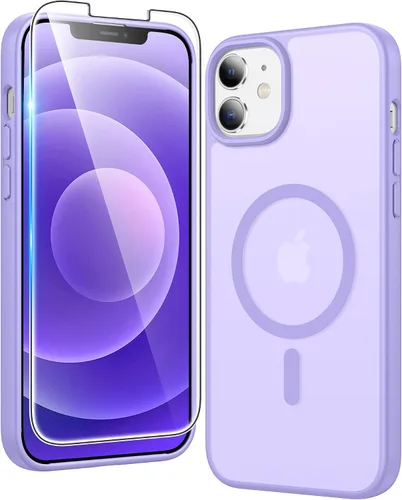 Vista 121 de FNTCASE Funda magnética para iPhone 12, grado militar, protección contra caídas, antiamarilleamiento, duradera, resistente y parachoques a prueba
