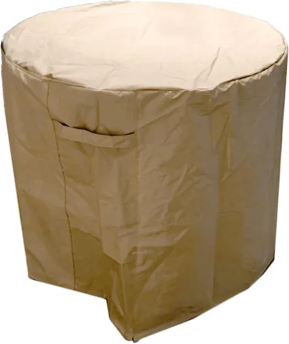 Vista 9 de Hiland HVD-PRPC-CVR - Cubierta para hoguera de propano convencional, impermeable, resistente, 30 x 30 x 25 pulgadas, color marrón claro, cuadrado